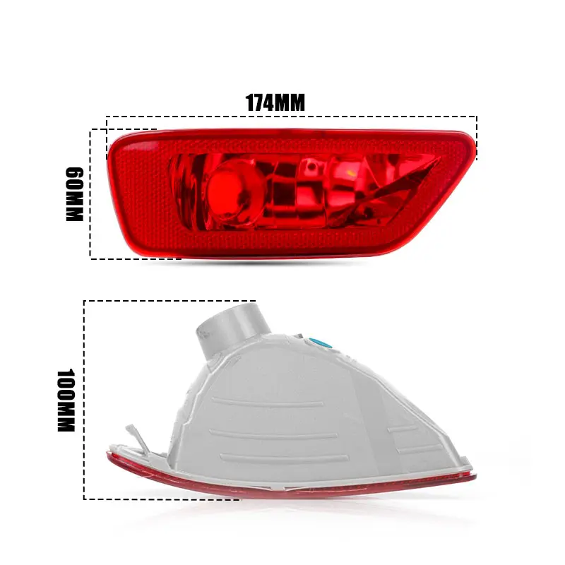 57010716AC 57010717AC Rear Bumper Reflector Fog light tail lamp No Bulbs for Jeep Compass 2011~2017 for Dodge Journey 2012-2018