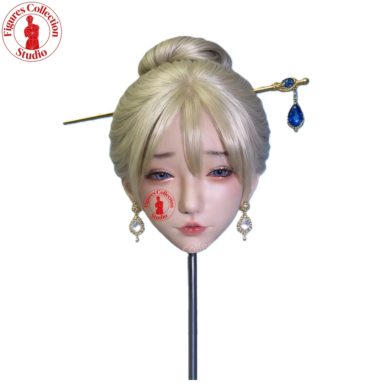 

Artisan Makeup Head HYH-SHB-KX-0007 Life-Size, M16 Interface, Ultra-Realistic for Hairstyle, Jewelry, Photography