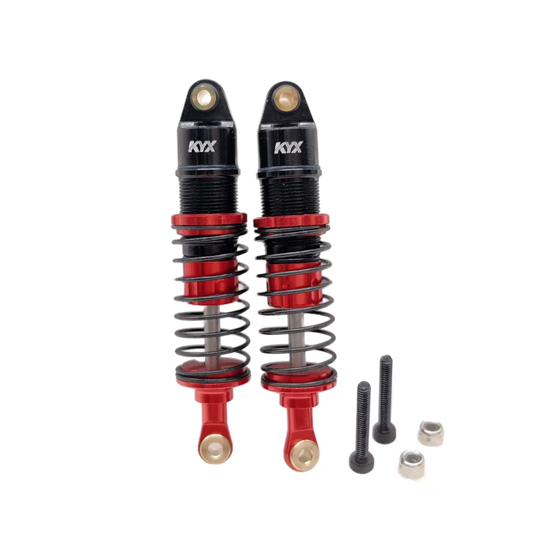 KYX Racing Aluminum CNC Machined Aluminum Front Rear Shock Set Upgrades for 1/16 1/18 RC Crawler Car LOSI Mini-B Brushed Mini-T