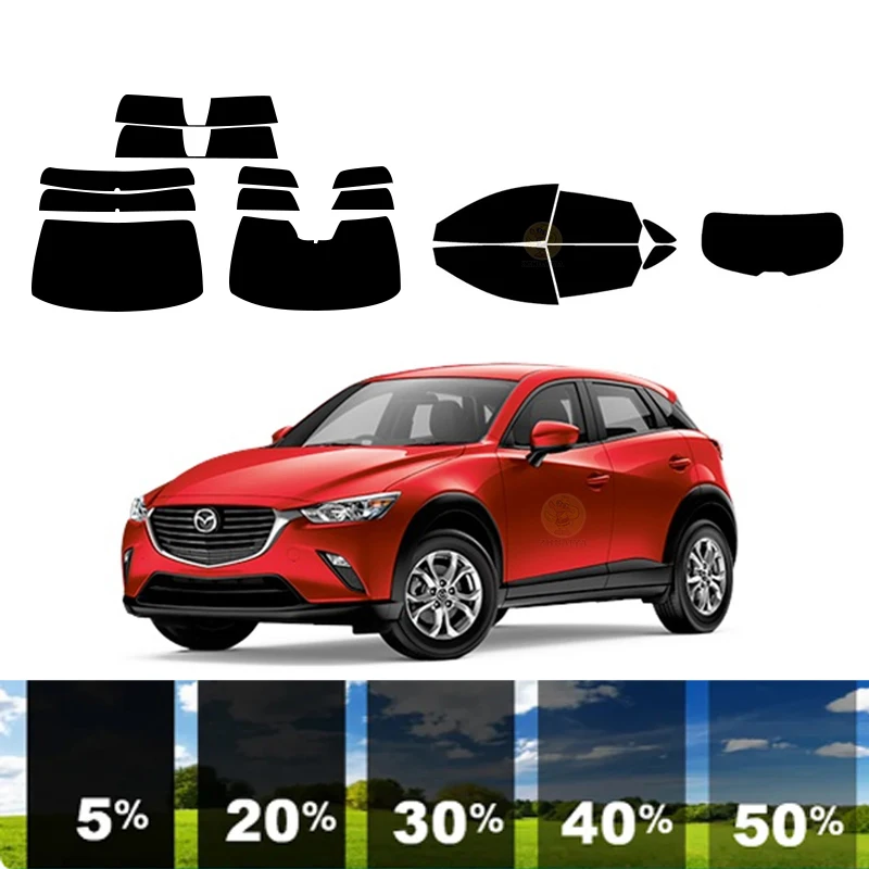 

precut Removable Window Tint Film For Car 100% UVR 5%-70%VLT Heat Insulation Carbon ﻿For MAZDA CX-3 4 DR SUV 2016-2022