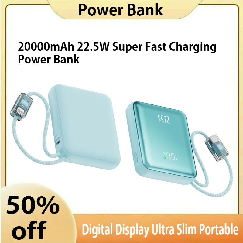 

20000mAh 22.5W Super Fast Charging Power Bank with Digital Display Ultra Slim Portable