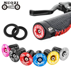 MUQZI Bicycle Handlebar End Caps MTB Road BMX Folding Bike Bar Grips End Plugs Aluminum Alloy Bar End Plugs