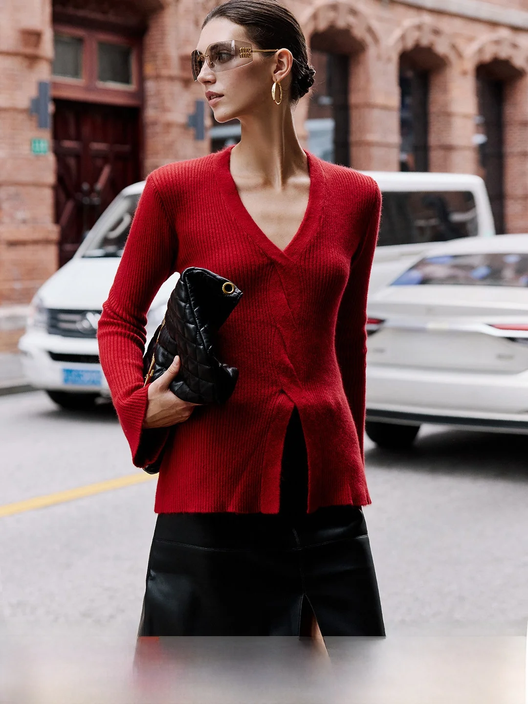 

Женский шерстяной вязаный свитер Luna7xi с длинным рукавом, облегающий, удобный, для повседневной носки, модный, весна-осень, базовый топ