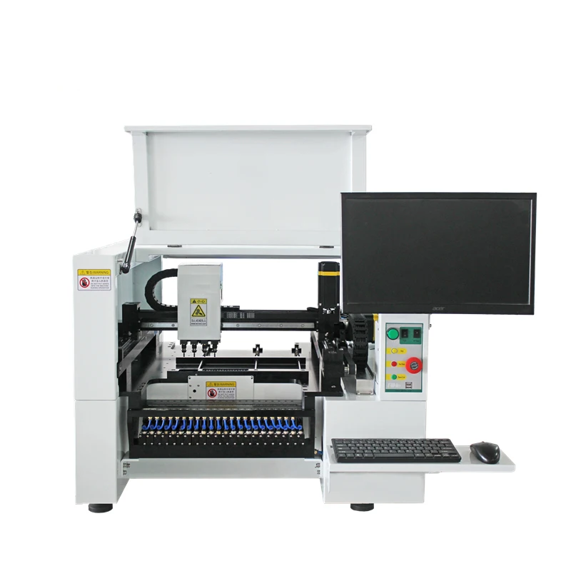 Stock in EU Small Automatic 4 Head 38 Feeders SMT Led Chip Mounter Production Line SMT380 Desktop Pick and Place Machine for Pcb