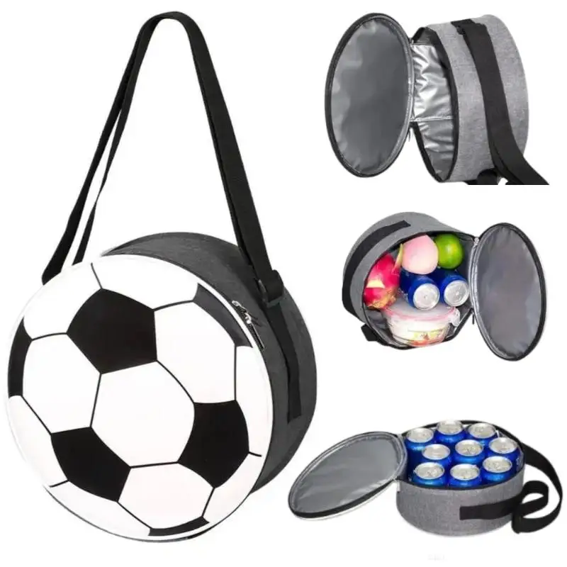 

Creative and Fun Soccer Lunch Insulated Bag for Football Fans Men Women Cooler Lunch Bag Lunch Box Tote for School Girl
