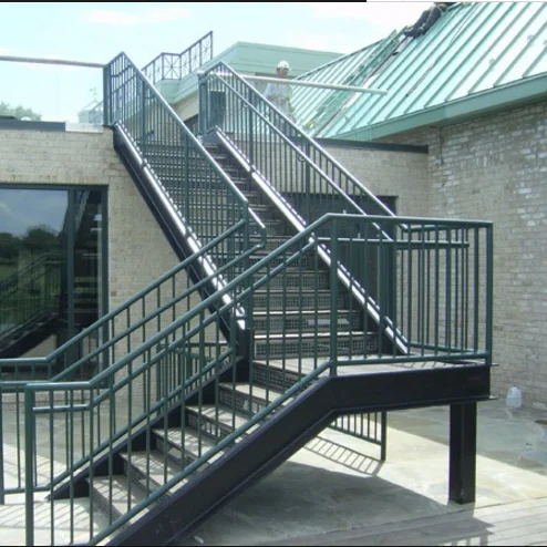 Customization Outdoor Metal Staircase Used Industrial Steel Stair Hot Galvanized Staircase