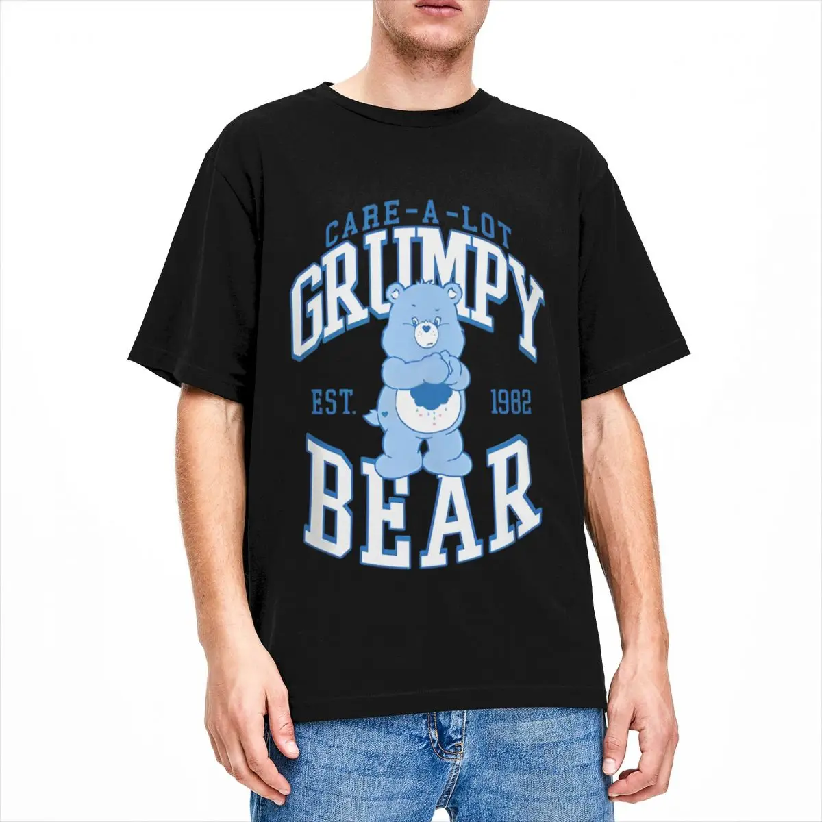 Men Women T-Shirt Care Bears Grumpy Bear T Shirts Hip Hop Summer Tees Y2K Fun Casual 100 Cotton Clothing Gift