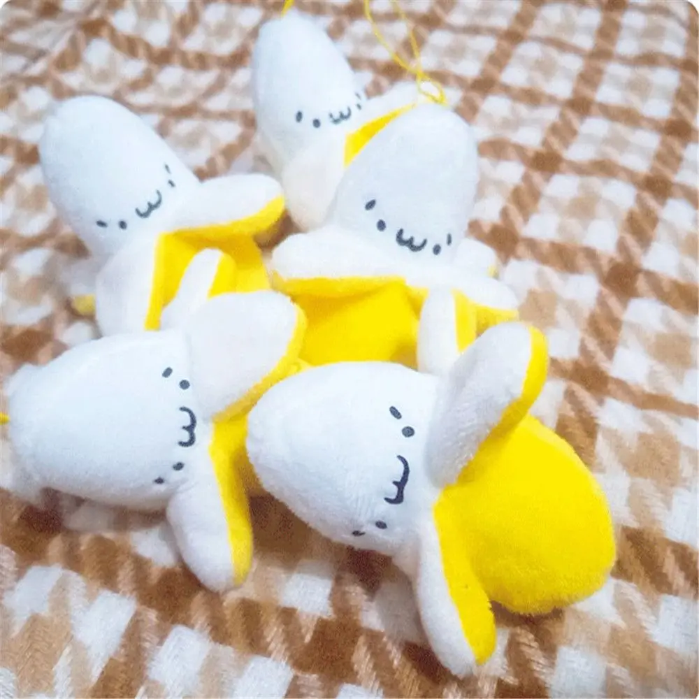 Mini Gift Bags Phone Pendant Cartoon Fruit Ornaments Cute Banana Pendant Key Chains Plush Toy Keyrings