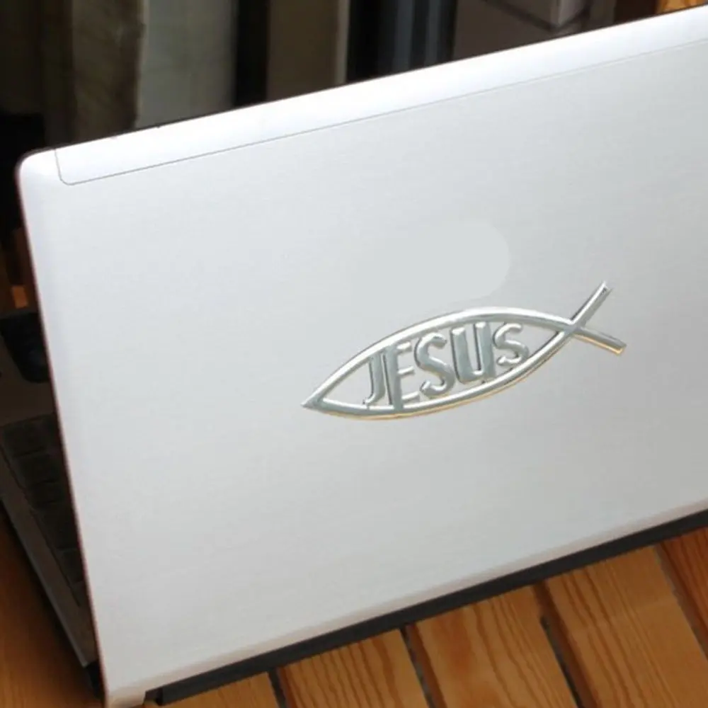 New 3D Christian Jesus Fish Symbol Logo Car Emblem Badge Sticker Decal