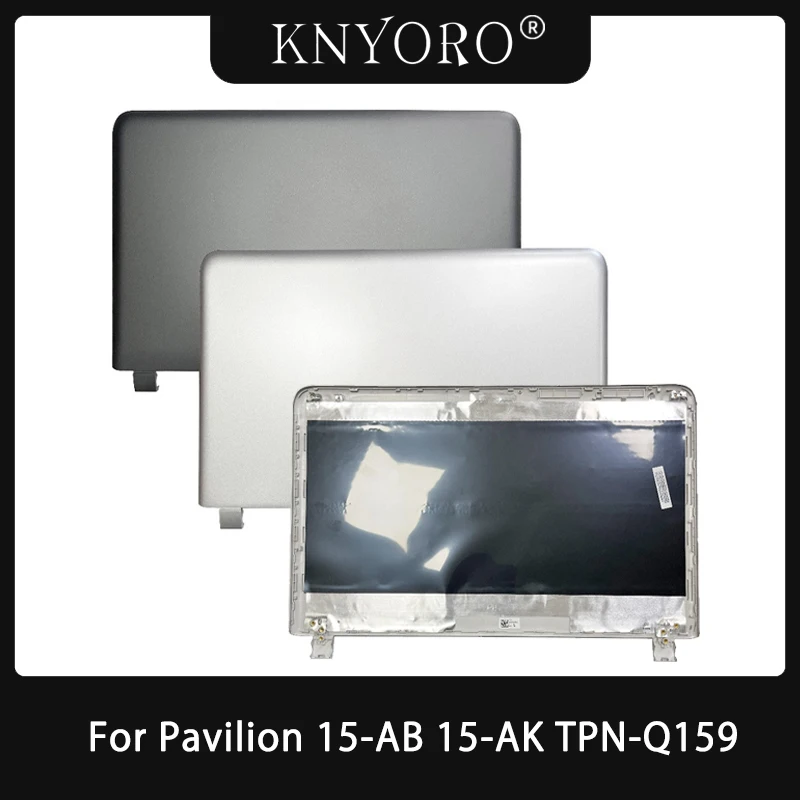 New For Pavilion 15-AB 15-AK TPN-Q159 Laptop Rear Lid Back Cover Top Case Silver Black Replace
