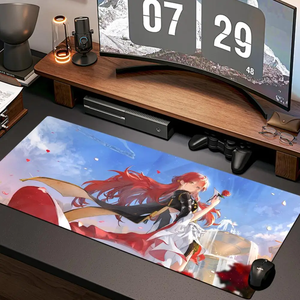 himeko hsr Mouse Pad New Computer Home Mousepad XXL Desk Mats Natural Rubber Office Anti Slip Gaming Accessories pad