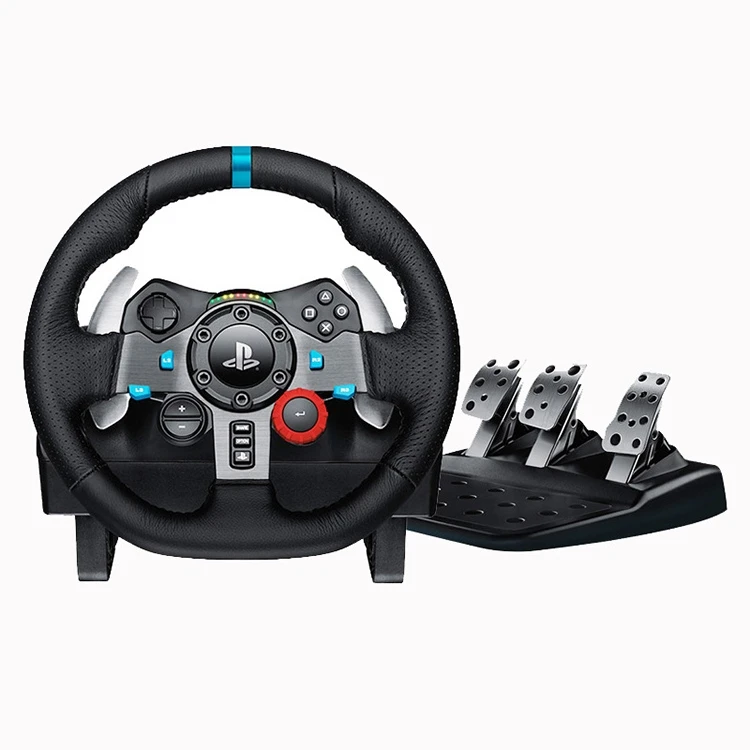 

Logitechs G29 Game Racing Steering Wheel Pedal Shift Lever Original Wired Steering Wheel Game for Ps4 Set Non-linear Brake Pedal