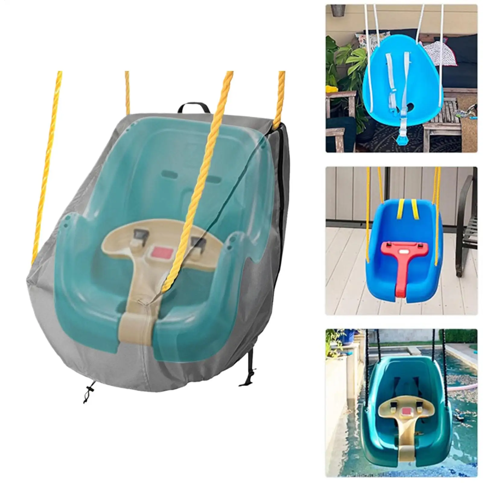 Swing Seat Cover Waterproof 50x40x40cm Waterproof Anti-UV Shield 420D Oxford Fabric Patio Swing Seat Cover For Playground Patio
