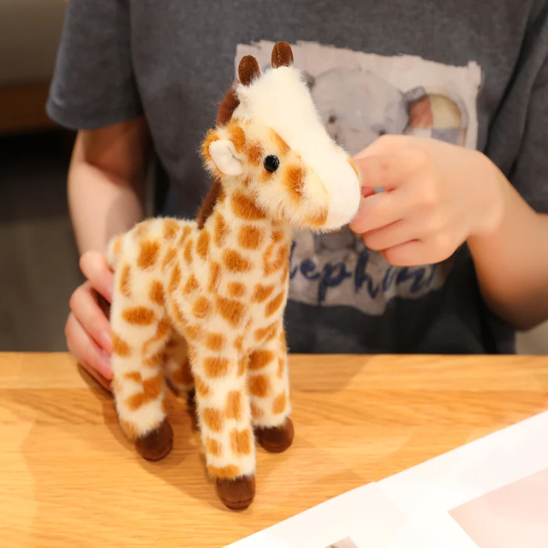 25/35 cm Simulation Giraffe Plüsch Lebensechte Gefüllte Puppe Hause Ornament Zoo Souvenir Geburtstag Geschenke – Detail 7