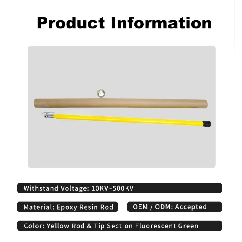 35ft 10.6m 35KV High Voltage Fiberglass Insulated Triangular Telescopic Hot Stick