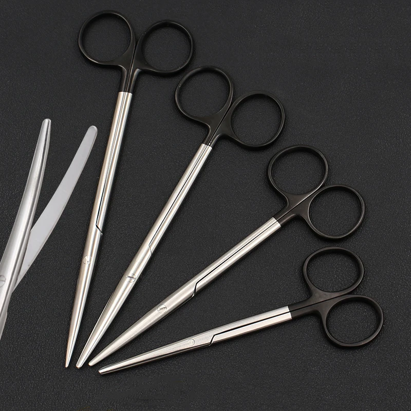 Nose Blunt Scissors Peel Scissors Straight Curved Round Head Cosmetic Plastic Surgery Instruments Tools Nasal Tissue Scissors St