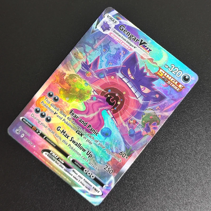 لتقوم بها بنفسك بطاقة جمع البويمون فويل الوكيل الإنجليزية Gengari Rayquaza Vmax Giratian Lugia V Mew Latias Latios Pikachu EX بطاقات التداول