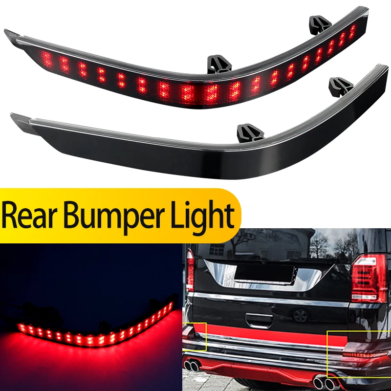 

2 шт. стоп-сигналы для бампера VW Transporter T6 Multivan Caravelle 2016-2020, задние противотуманные фонари, красные лампы 12В