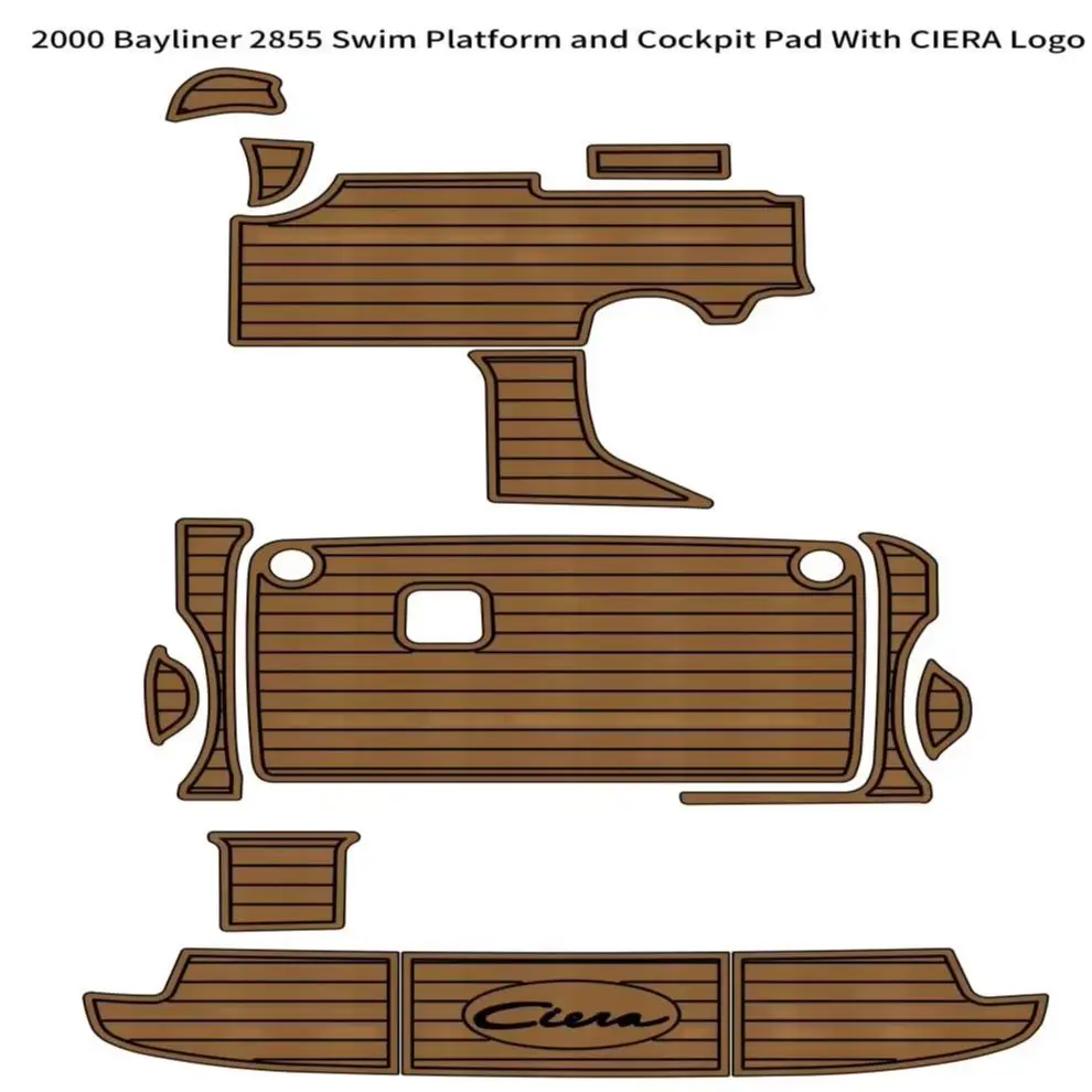 

2000 Bayliner 2855 Swim Platform Cockpit Boat EVA Foam Teak Deck Floor Pad Mat SeaDek Style Self Adhesive K7Y2F