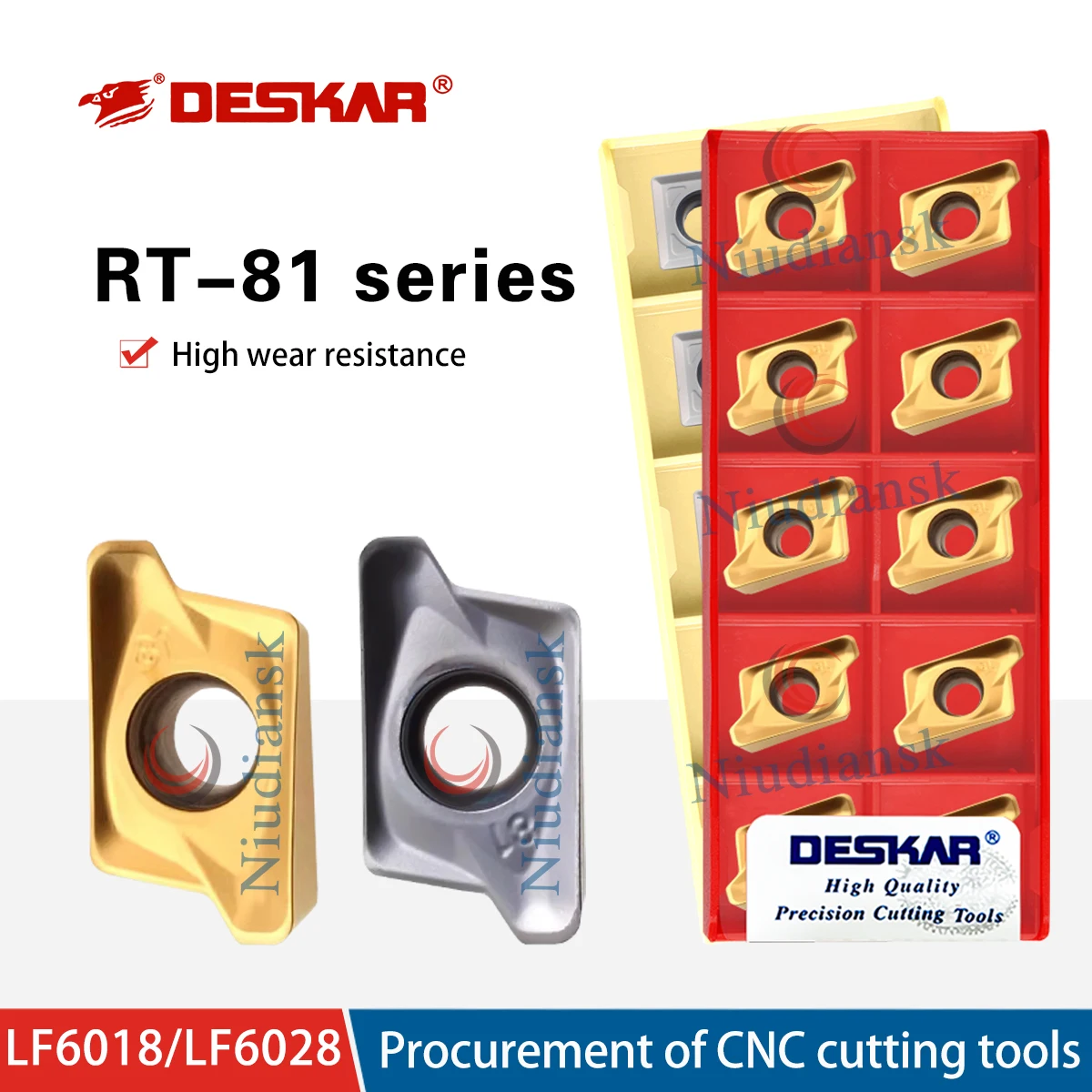 

RT100308R-81/070204R-81 LF6018 LF6028 Токарный станок с ЧПУ Быстрый вперед к фрезу Резка с квадратным плечом Вставка фрезы