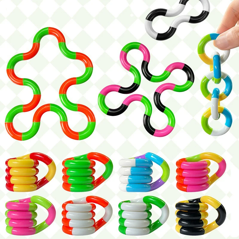Plezier Educatief Twist Zintuiglijke Fidget Speelgoed Creatieve Adderende Twisty Knoop Keten Spinner Angst Stress Relief Speelgoed Kid Tiener Adhd