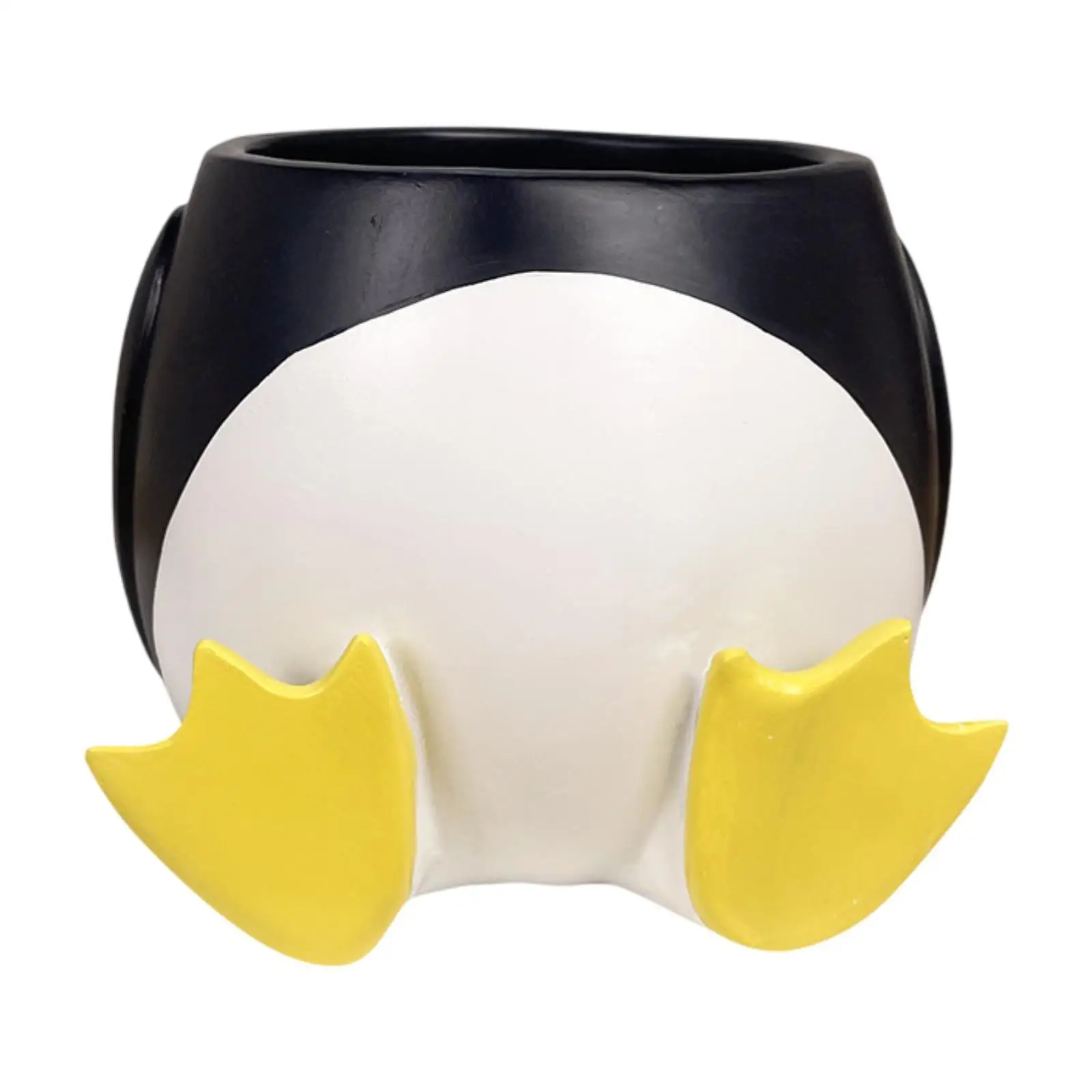 Penguin Flower Pot Container Flowerpot Bonsai Pot Resin Penguin Statue Planter Pot for Indoor Outdoor Patio Home Balcony Garden
