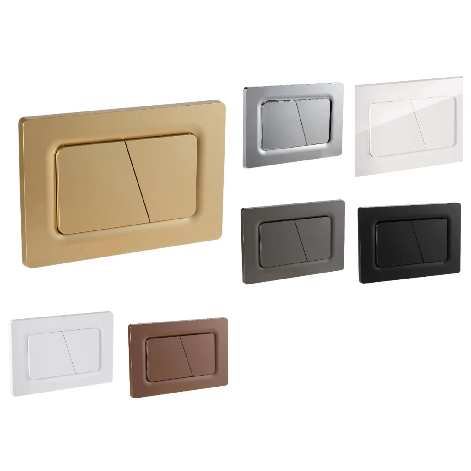 Dual Flush Button Plate Compatible with Geberit Sigma 01 20 30 Series Solid Color Panel with Concealed Toilet Tank Parts