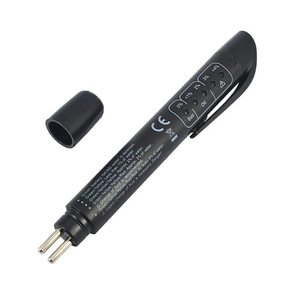 

Brake Fluid Tester Hydraulic Fluid Oil Moisture Analyzer Tool LED Automatic Test 5 Indicators with Diagnostic X0C7