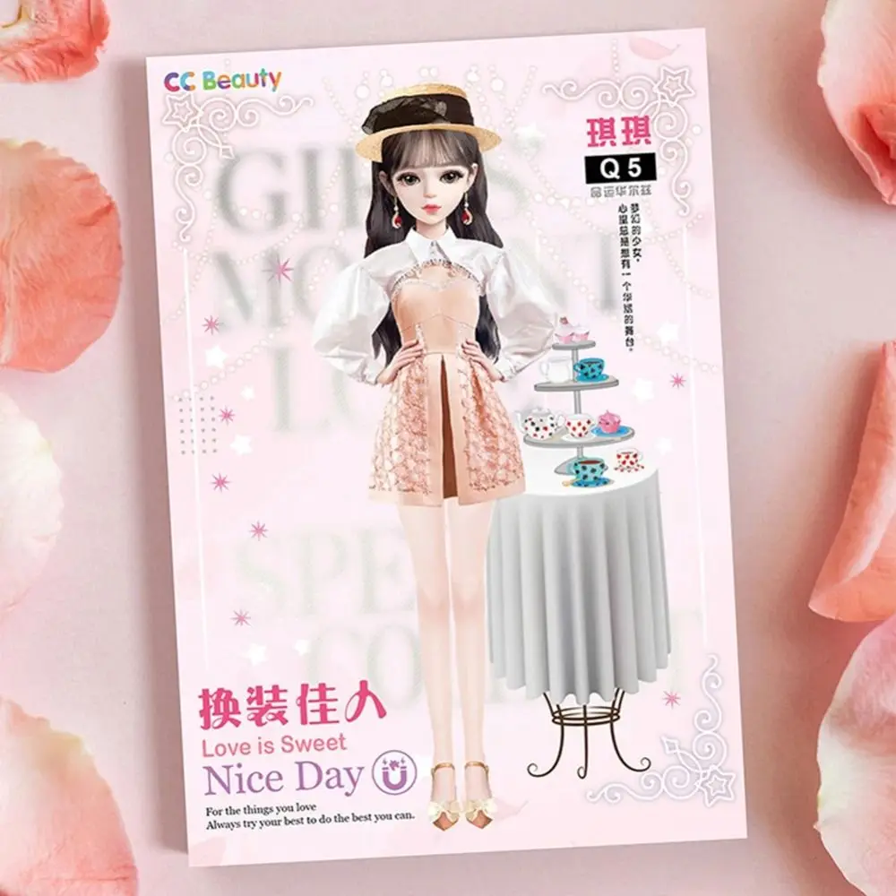 Created Imagine Magnetic Dress Up Dolls Magnet Clothes Paper Dolls Dress-Up Stickers DIY Toy Pretend Play