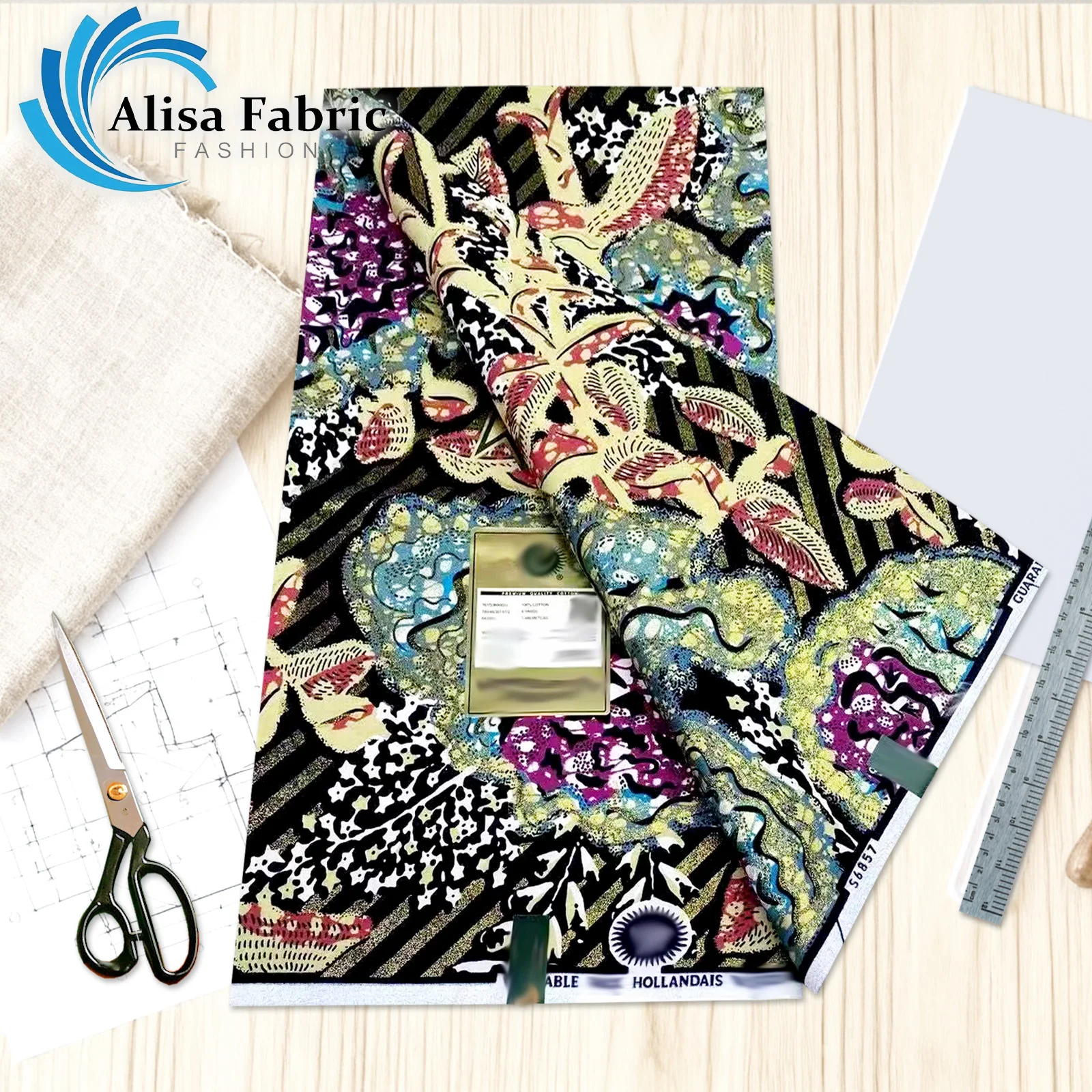 

Модная роскошная нигерийская ткань вощеная с ароматом розы, африканская, 6 ярдов, 100% хлопок, 2026, для постельного белья