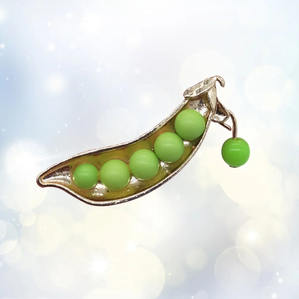 

Pearl Brooch Alloy Fashion Breastpin Pea Shape Shiny Decorative Pin For Women Girls Gift Jewelry Accessory Party Wedding