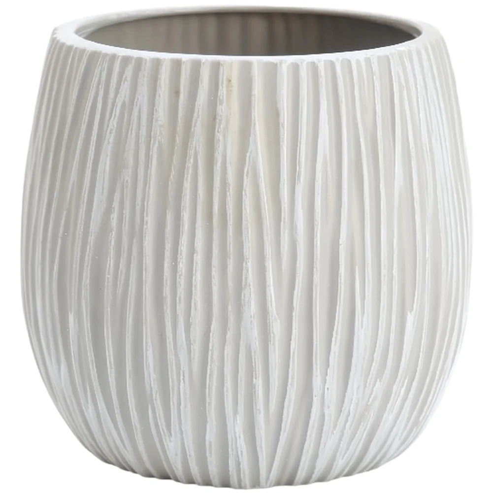 PE Plant Container with Defined Geometric Pattern and Purpose-Built Shape for Indoor Plant Organization and Display
