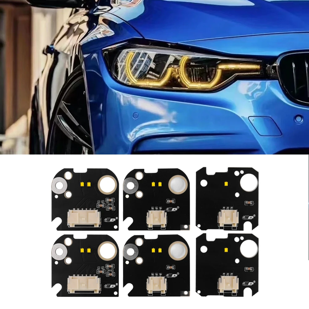

Yellow Daytime Running Lights 63117419610 63117419615 For BMW 3 Series F30 F31 LCI 2016-2019 Car LED DRL Angel Eyes Headlight