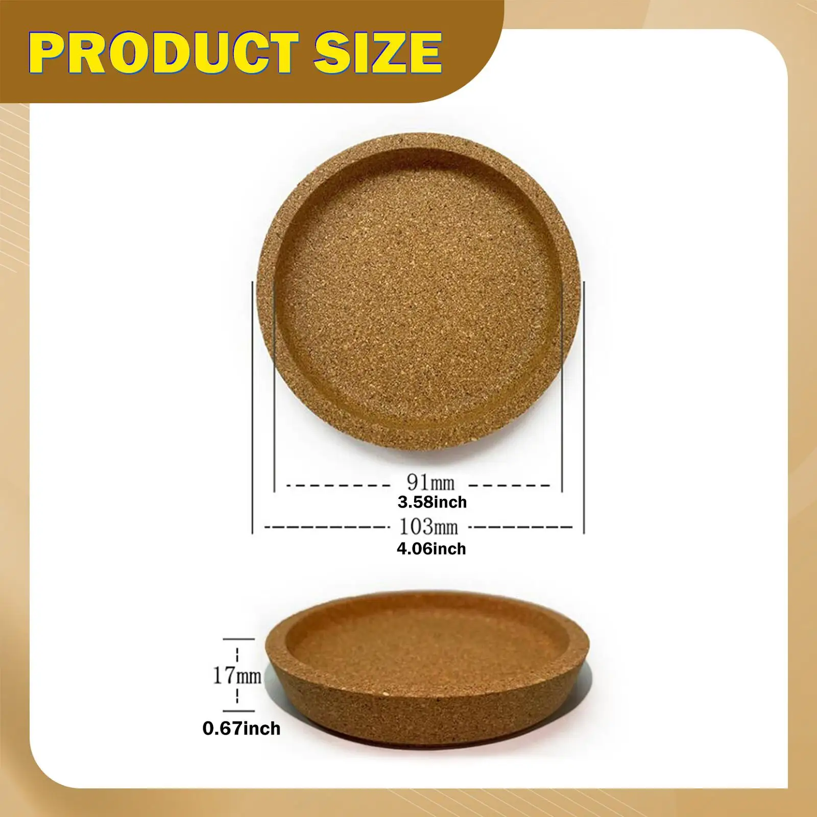 

Non Slip Cork Coasters Brown Black Farmhouse Style for Glass Coffee Tea Mugs Bottles Bar Restaurant Home Table Protection