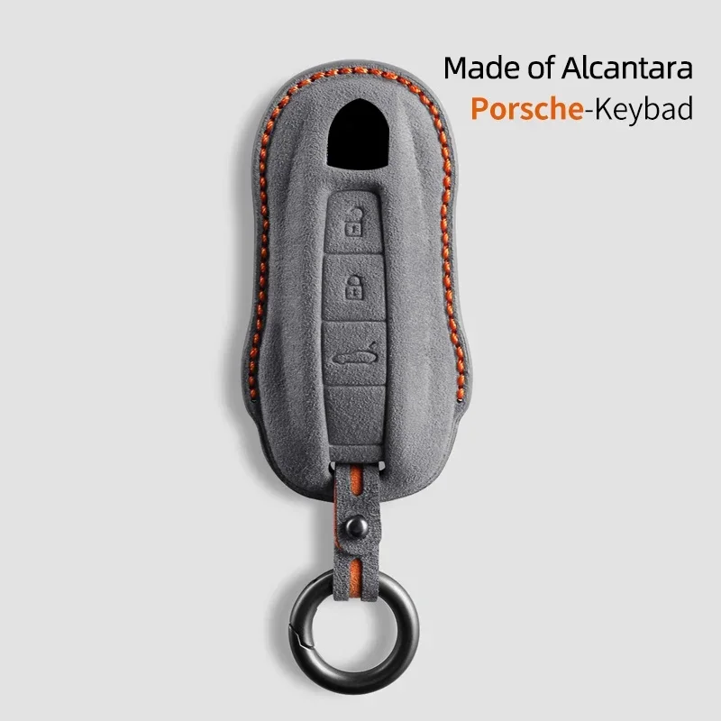 Funda protectora de ante para llave de coche, accesorio de moda para Porsche Cayenne Macan 911 Boxster Cayman Panamera 718, novedad