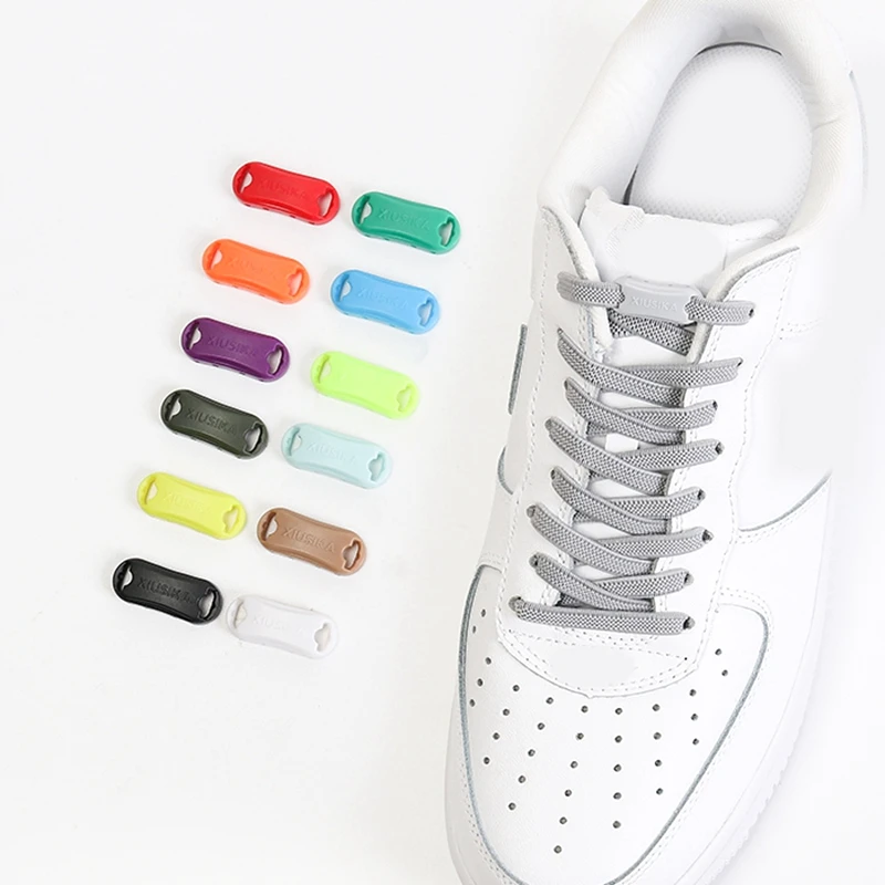 New 1Pair Flats Elastic Shoelaces No Tie Shoelaces Kids Adult Sneakers Shoelace Quick Lazy Shoe Laces 24 Color Buckle Strings