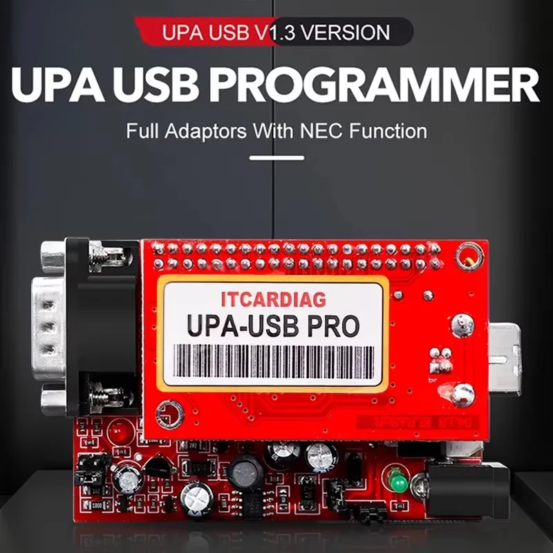 ITCARDIAG UPA USB V1.3 Pro Full Script SN:050D5A5B ECU Chip Tunning with High Quality SOIC8 SOP8 Test Clip ECU Programmer