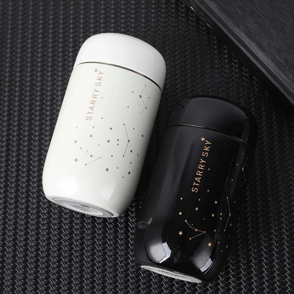 Thermos Bottle Starry Sky Mini Small Capacity Leakproof Coffee Mug 304 Stainless Steel Vacuum Flask 200ML Thermo Bottle