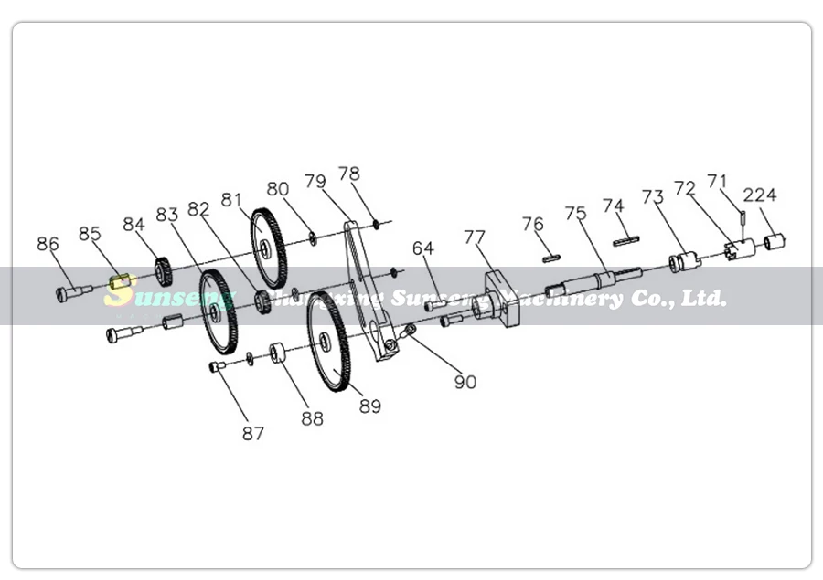 Shaft SIEG C1-075 Lathe Spares