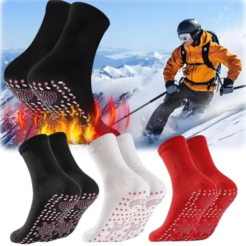 

1/2/3/4 пары зимних самонагревающихся носков унисекс, теплые термоноски для здоровья, короткие носки для похудения, эластичные магнитные носки