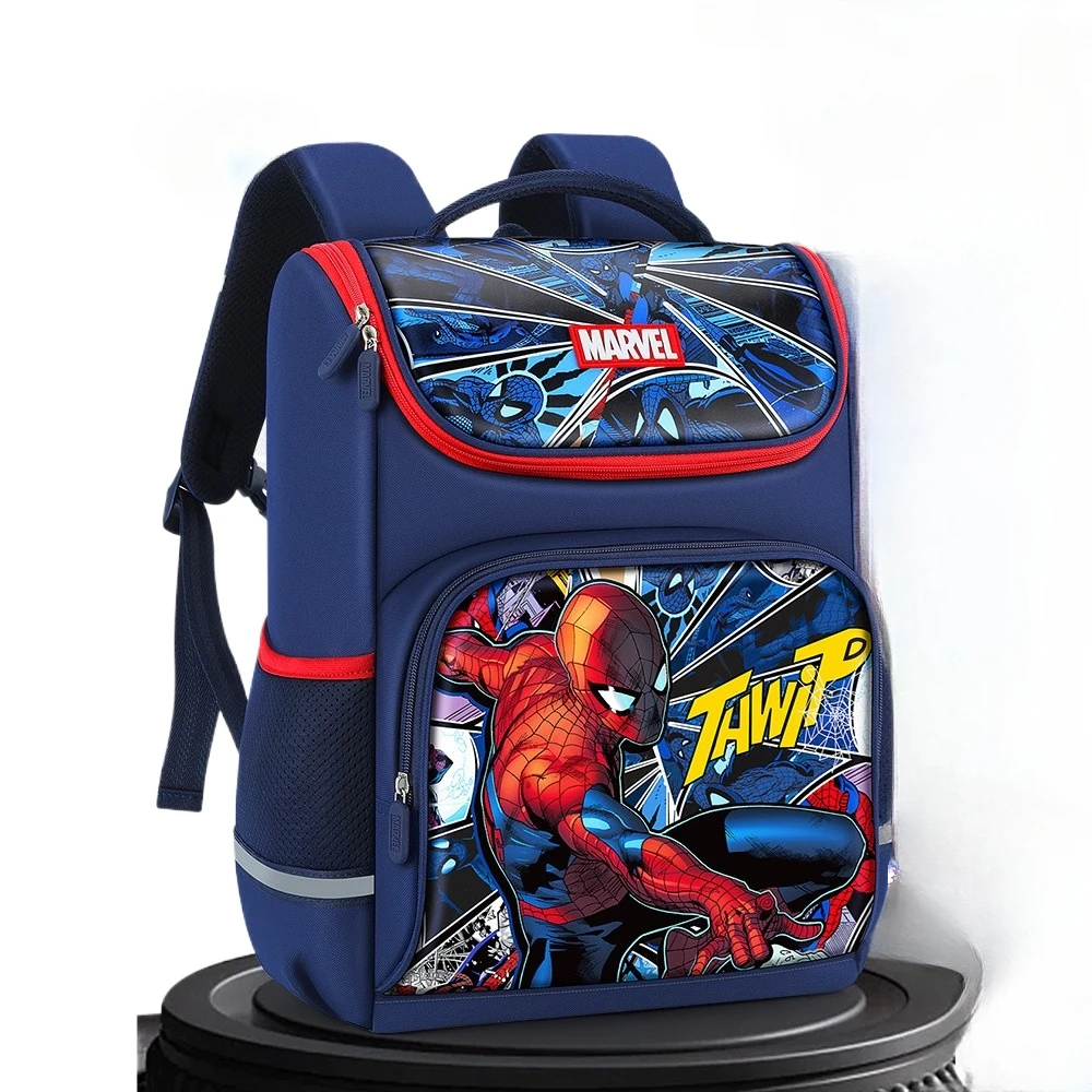 Disney Popular Cartoon Spider Man Children's Backpack For Elementary School Students In Grades 1-4 Lightweight Backpack For Boys