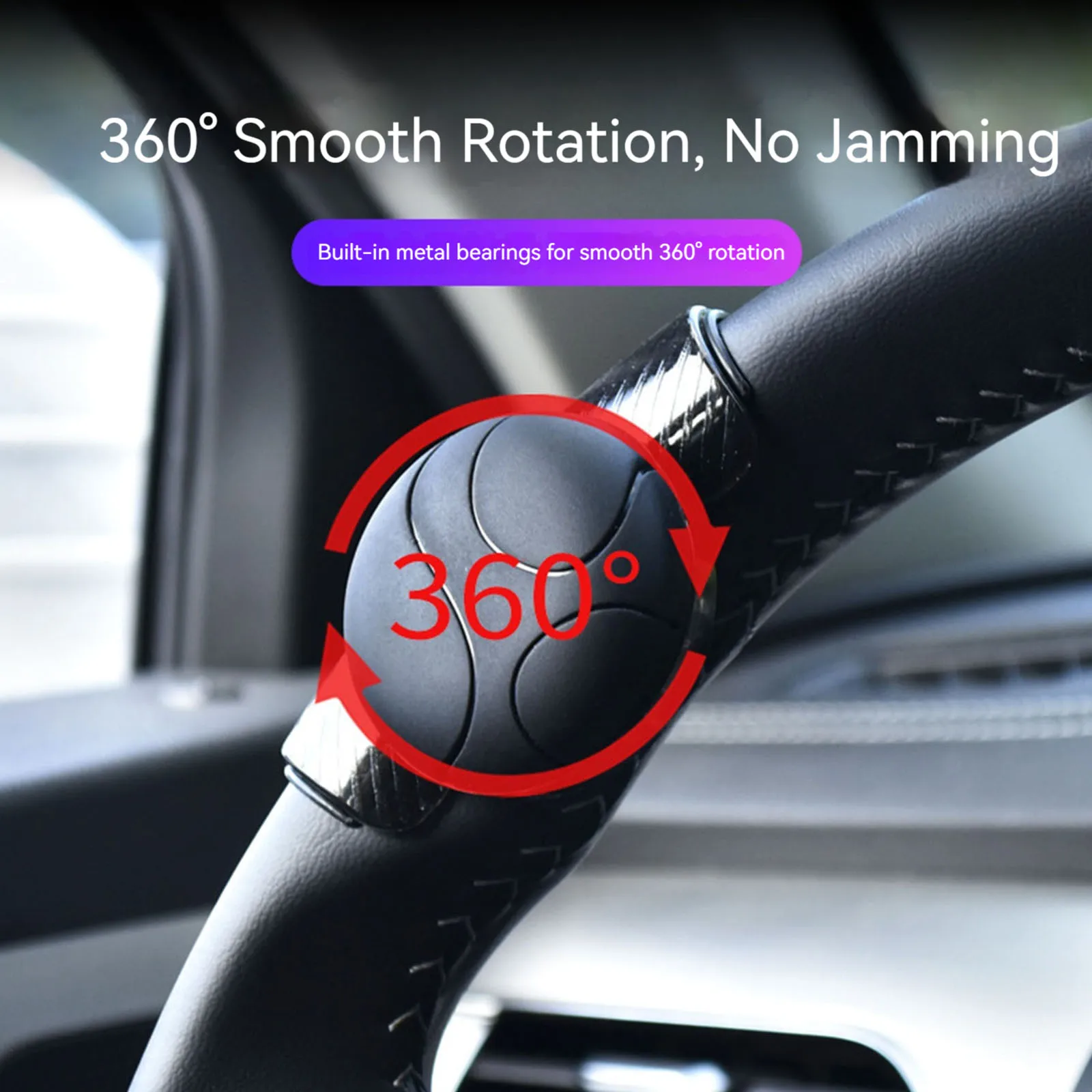 Heavy Duty Knob Ball Non-Slip Universal Car Spinner Handle Quick Release Steering Assist Tool for Cars/Trucks/Vans/Forklifts