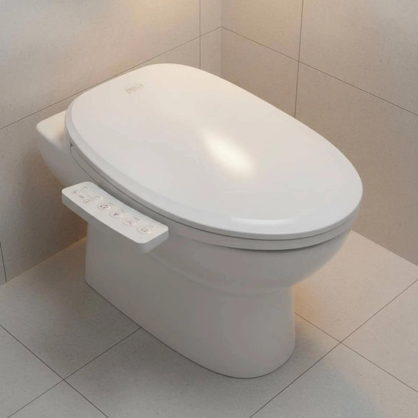 

Bidet Toilet Seat Temperature Control Heated Bidet Toilet Bathroom Fixture Self-Cleaning Nozzle Motion Sensor