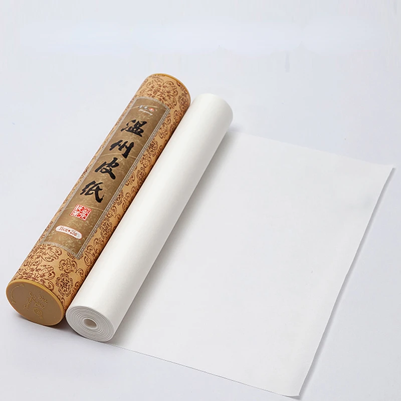 

Chinese Mulberry Paper Brush Pen Calligraphy Painting Half-Ripe Rice Paper Long Roll Chinese Painting Creation Works Xuan Paper