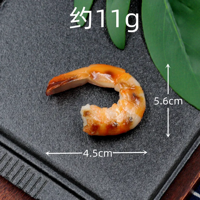 Simulation Roasted Fish Shrimp Seafood Fake Food Model Props Restaurant Store Shop Window Sample Display Table Decoration ﻿