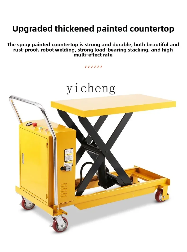 

TQH electric lift platform truck 2 tons mobile hydraulic unloading lift small fixed scissor lifting