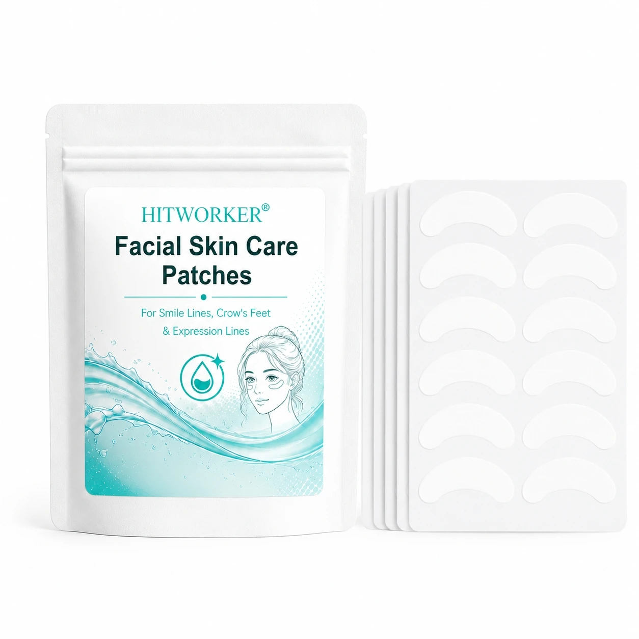 60PCS Curved Facial Beauty Patches Soft Face Care Stickers Lightweight Beauty Patches For Women Daily Routine