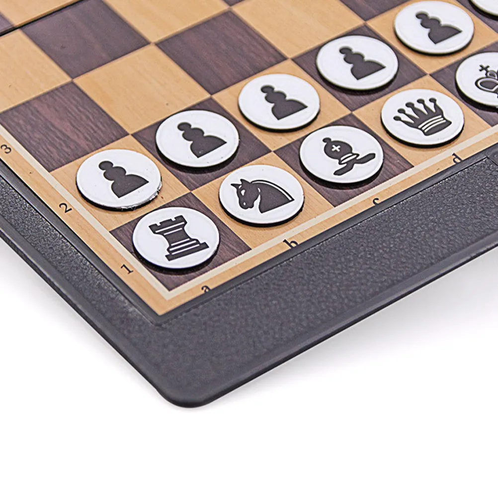

Складная черная доска для шахмат и дам, портативная развивающая игра для дома, для детей и взрослых