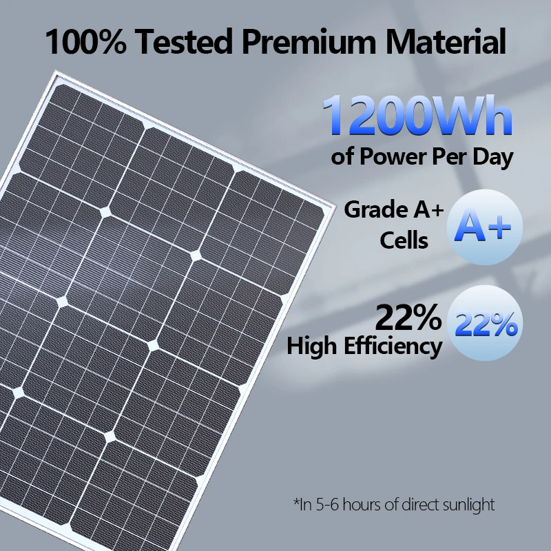 

Multiple Wattage 2000W 500W 12V Professional Flexible Solar Panel Heavy Duty Waterproof Bendable for RV Boat Off Grid Systems