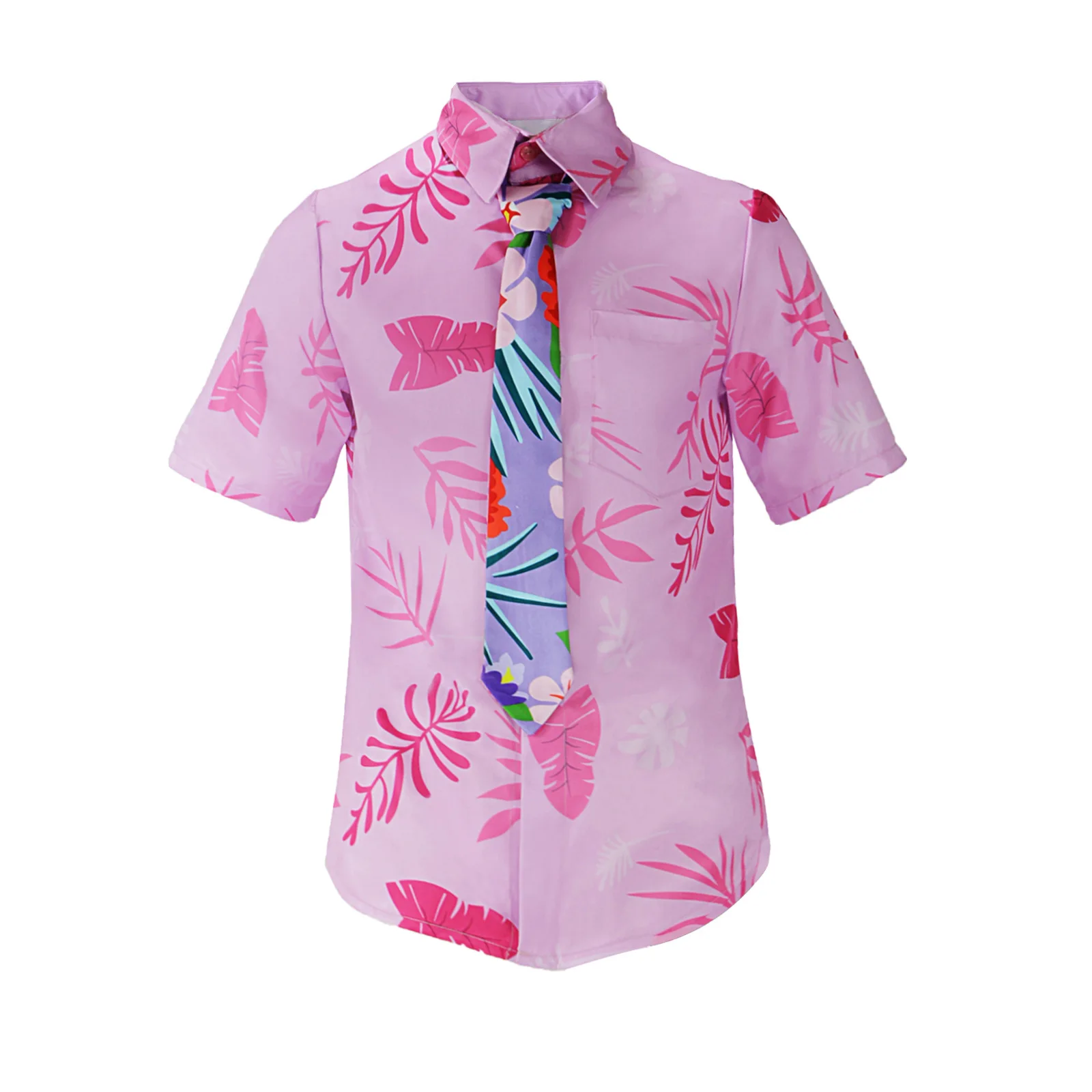 Zootopia 2cos Fox Nick Wilde Cosplay Kostüm rosa Hemdkrawatte